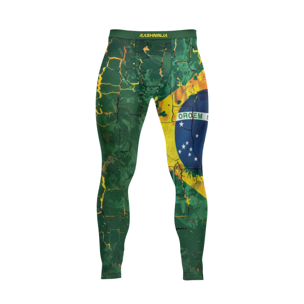 Rashninja Patriot Brazil Flag Men's Spats