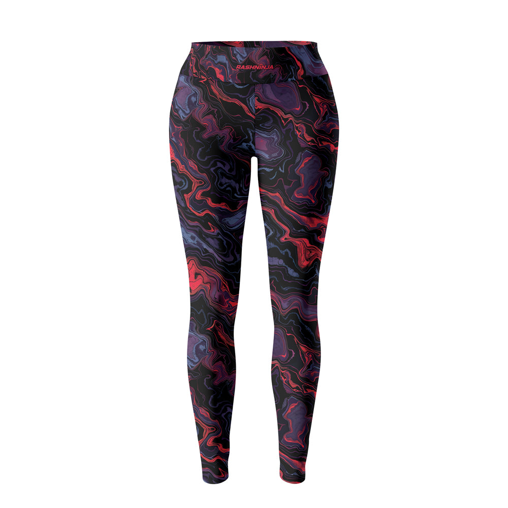 Rashninja Red Cyber Marble Women's Leggings