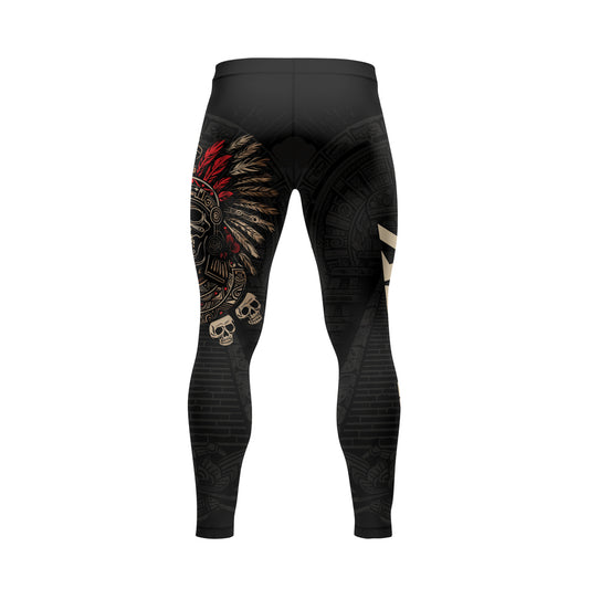 Rashninja Aztec Skull Feather Men's Spats