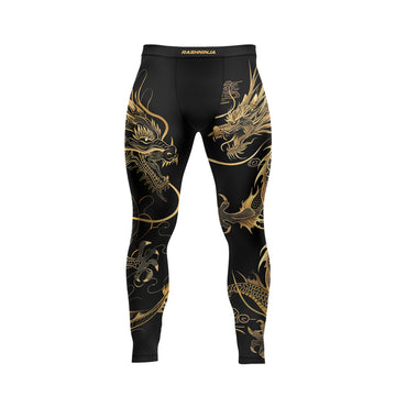 Rashninja Golden Dragon Black Men's Spats