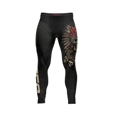 Rashninja Aztec Skull Feather Men's Spats