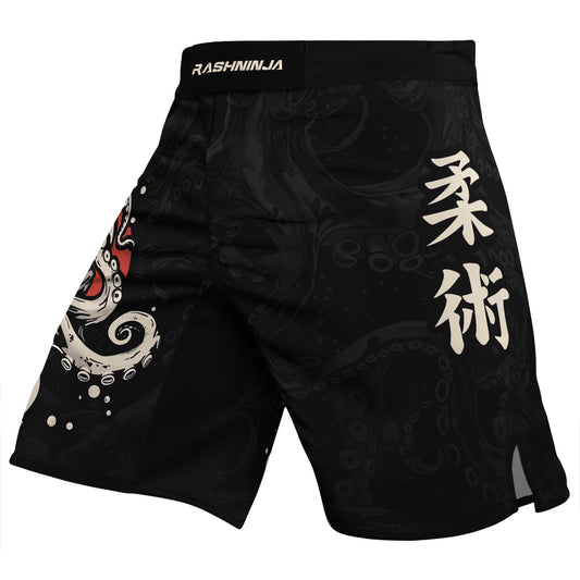 Rashninja Octopus Red Sun Men's Fight Shorts