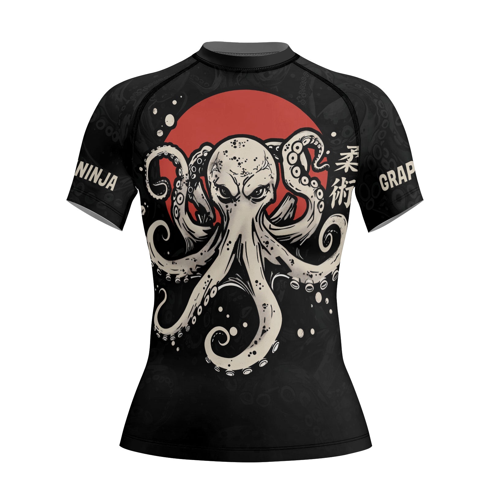 Rashninja Octopus Red Sun Women's Short Sleeve Rash Guard