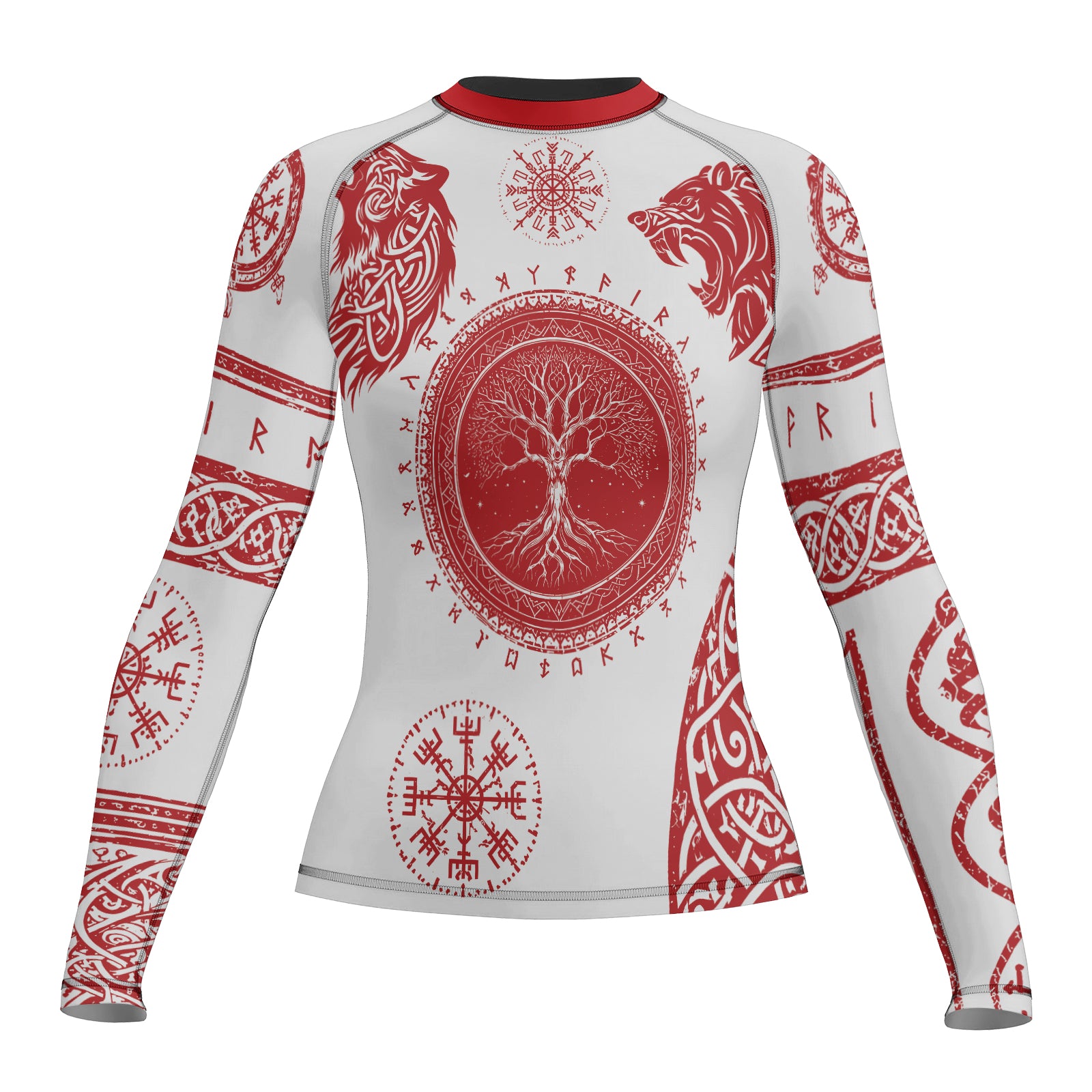 Rashninja Yggdrasil Bear Viking Women's Long Sleeve Rash Guard
