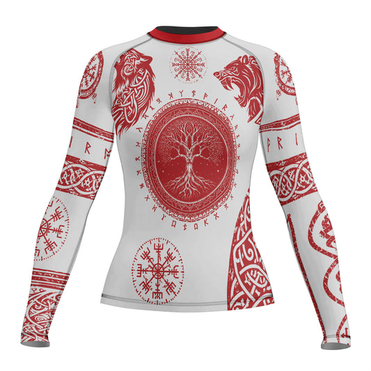 Rashninja Yggdrasil Bear Viking Women's Long Sleeve Rash Guard