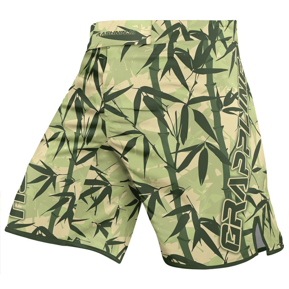 Rashninja Camouflage Bamboo Leaf Blend Men's Fight Shorts