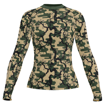 Rashninja Camouflage Jungle Phantom Women's Long Sleeve Rash Guard