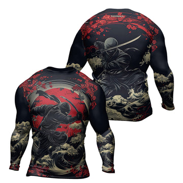 Rashninja Ninja Great Wave Men's Long Sleeve Rash Guard