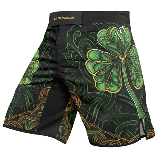 Rashninja Irish Celtic Clover Men's Fight Shorts – St. Patrick's Day Edition