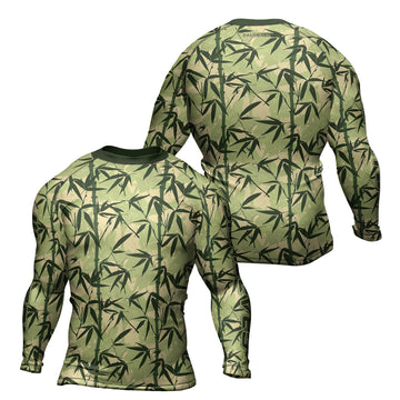 Rashninja Camouflage Bamboo Leaf Blend Men's Long Sleeve Rash Guard