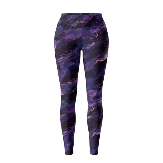 Rashninja Cyber Storm Marble Purple Women's Leggings