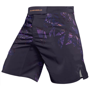 Rashninja Cyber Storm Marble Purple Men's Fight Shorts