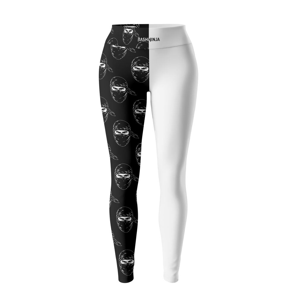Rashninja Ninja Stealth Pattern White Women's Leggings