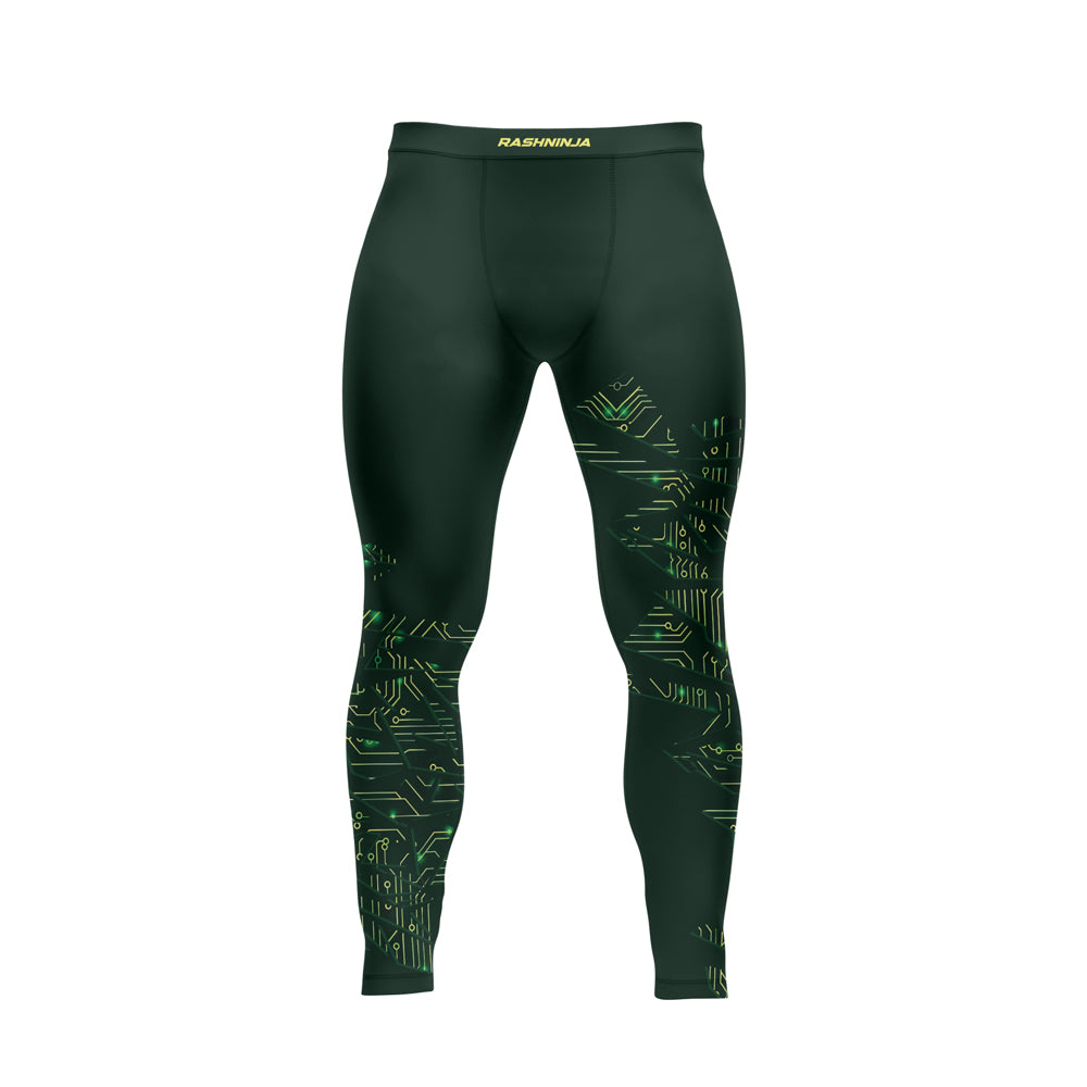 Rashninja Green Cyber Circuit Men's Spats