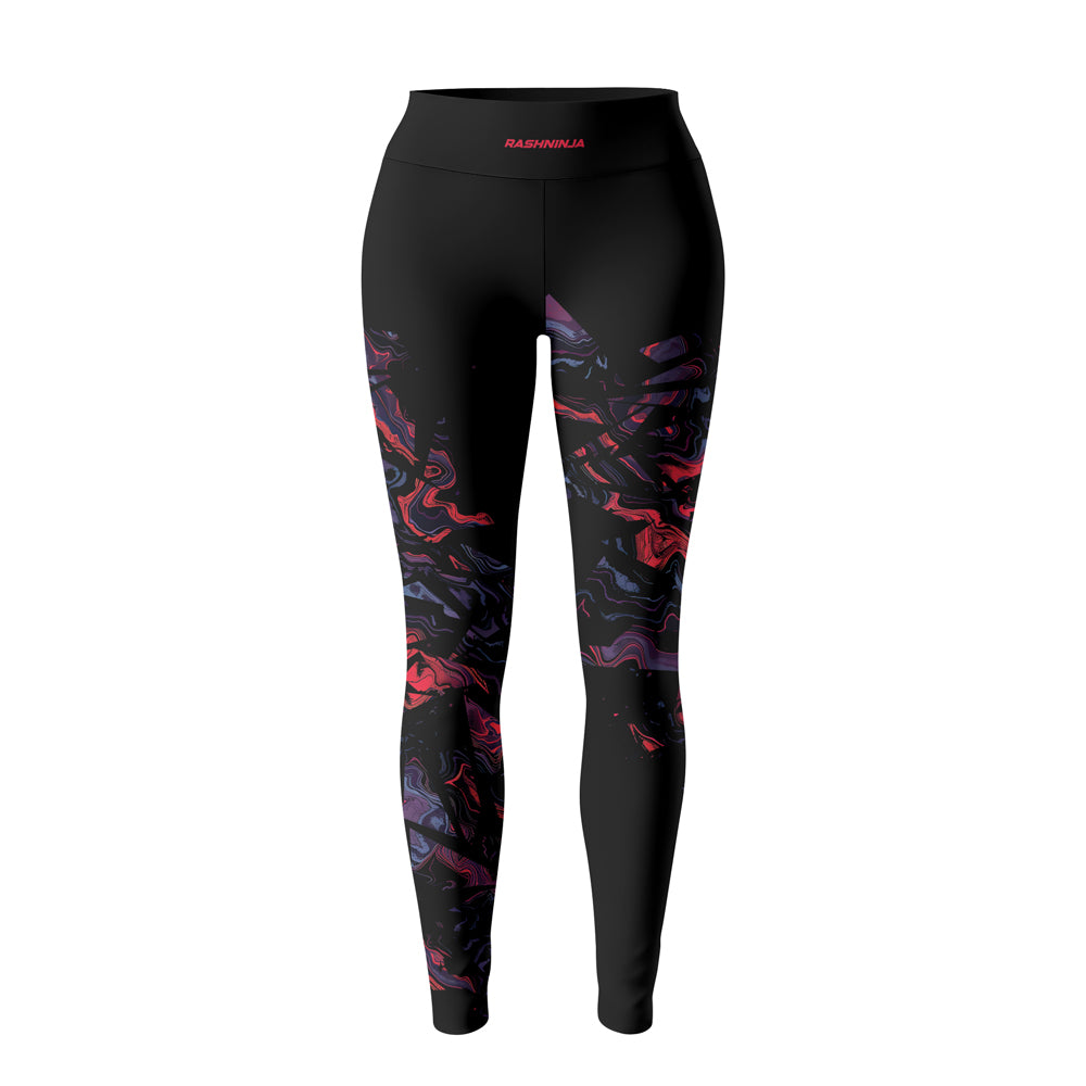 Rashninja Red Cyber Marble Women's Leggings