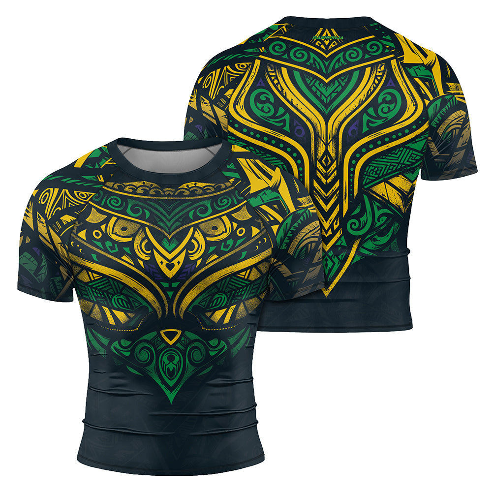 Rashninja Patriot Mexico Flag Men's Short Sleeve Rash Guard