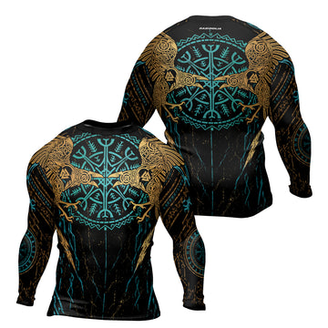 Rashninja Viking Raven Men's Long Sleeve Rash Guard