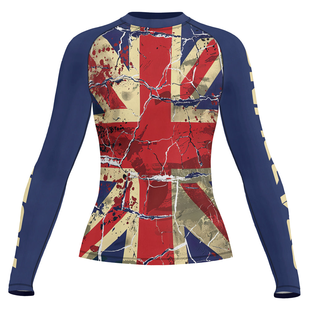 Rashninja Patriot United Kingdom Flag Women's Long Sleeve Rash Guard