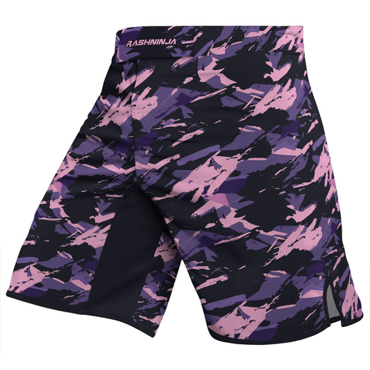 Rashninja Purple Camouflage Men's Fight Shorts