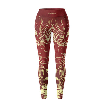 Rashninja Golden Phoenix Crimson Women's Leggings