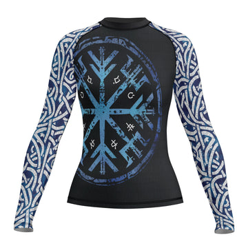 Rashninja Viking Helm of Awe Women's Long Sleeve Rash Guard