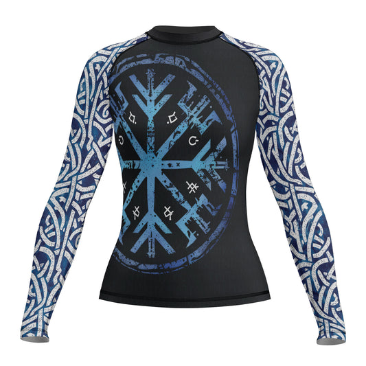 Rashninja Viking Helm of Awe Women's Long Sleeve Rash Guard