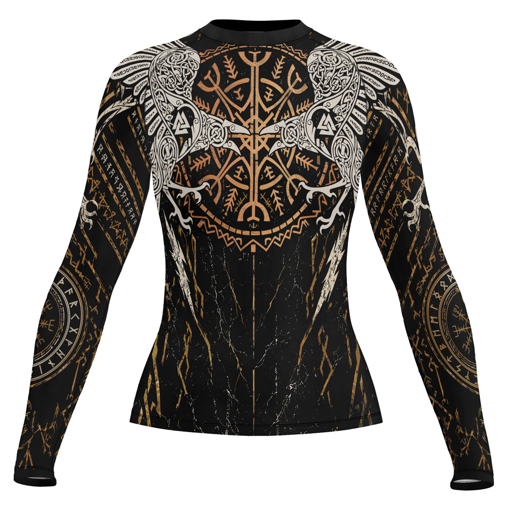 Rashninja Viking Raven Women's Long Sleeve Rash Guard
