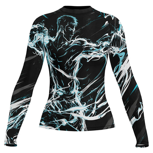 Rashninja Cyber Shadow Fighter Women's Long Sleeve Rash Guard