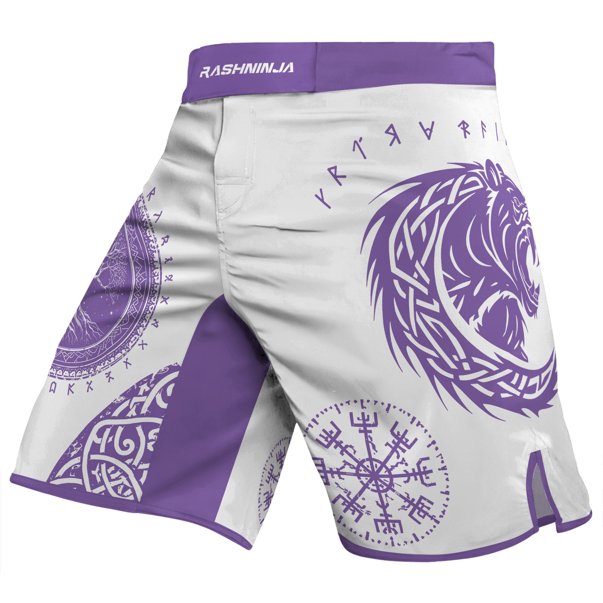 Rashninja Yggdrasil Bear Viking Men's Fight Shorts