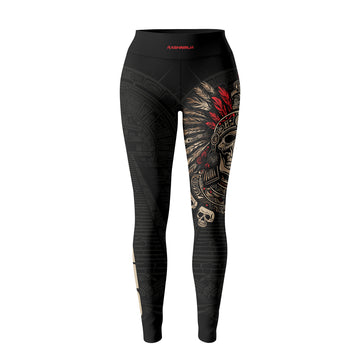 Rashninja Aztec Skull Feather Women's Leggings