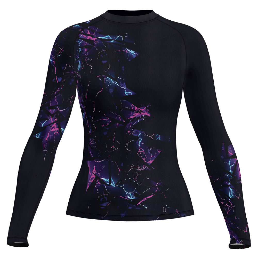 Rashninja Cyber Lightning Women's Long Sleeve Rash Guard