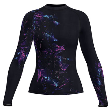 Rashninja Cyber Lightning Women's Long Sleeve Rash Guard