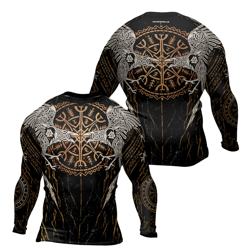 Rashninja Viking Raven Men's Long Sleeve Rash Guard