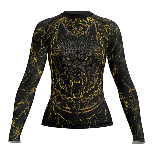 Rashninja Viking Fenrir Wol Women's Long Sleeve Rash Guard