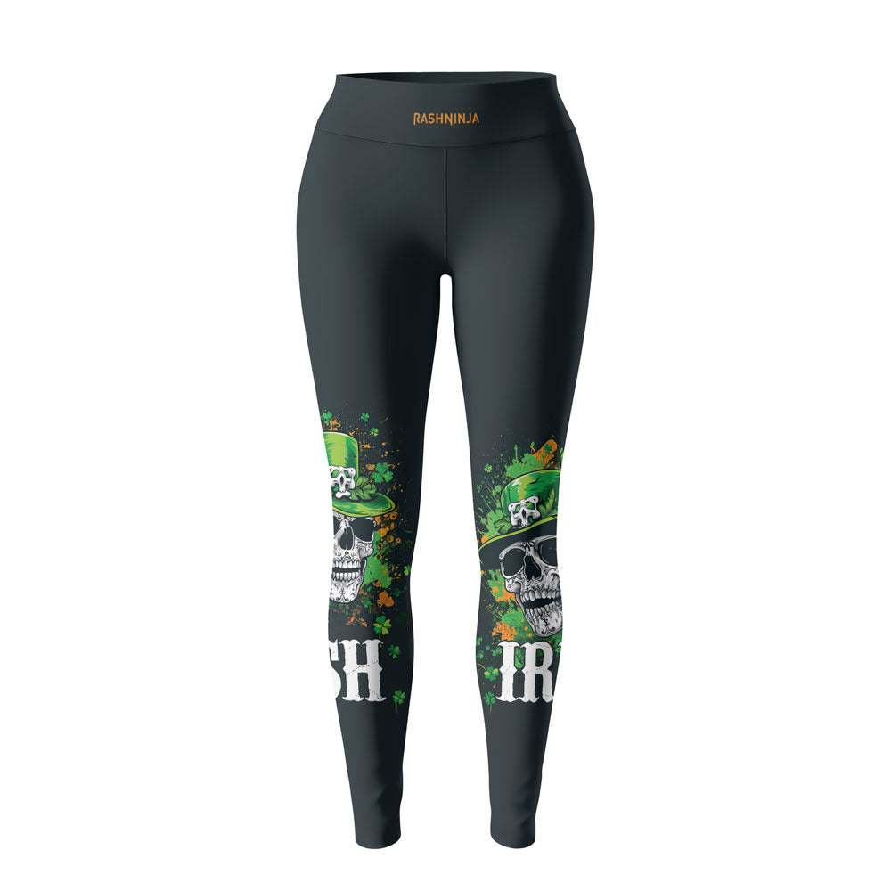 Rashninja Irish Leprechaun Skull Women's Leggings