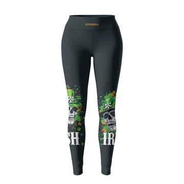 Rashninja Irish Leprechaun Skull Women's Leggings