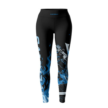 Rashninja Samurai Skull Flames Women's Leggings