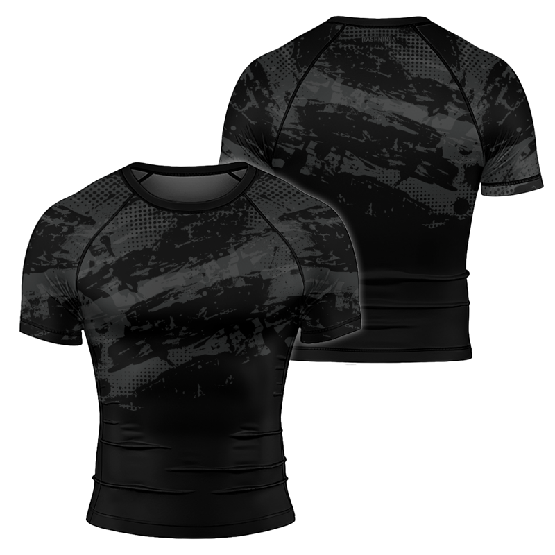 Rashninja Paint Streak Camouflage Men's Short Sleeve Rash Guard