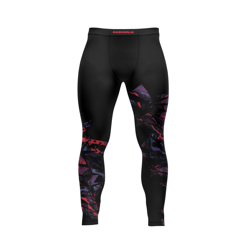 Rashninja Red Cyber Marble Men's Spats