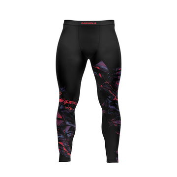Rashninja Red Cyber Marble Men's Spats