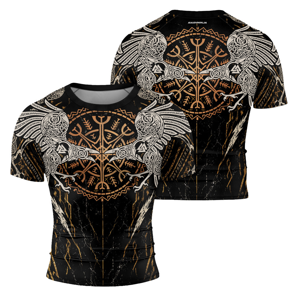 Rashninja Viking Raven Men's Short Sleeve Rash Guard