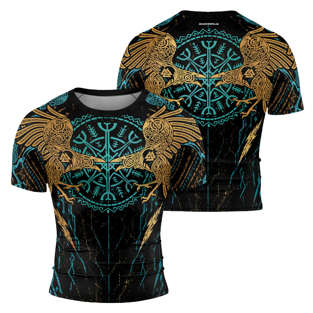 Rashninja Viking Raven Men's Short Sleeve Rash Guard