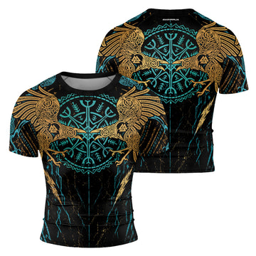 Rashninja Viking Raven Men's Short Sleeve Rash Guard