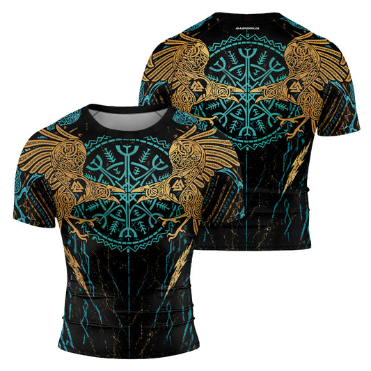 Rashninja Viking Raven Men's Short Sleeve Rash Guard