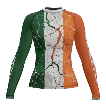 Rashninja Ireland Flag Women's Long Sleeve Rash Guard