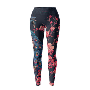 Rashninja Peacock Midnight Blossom Women's Leggings