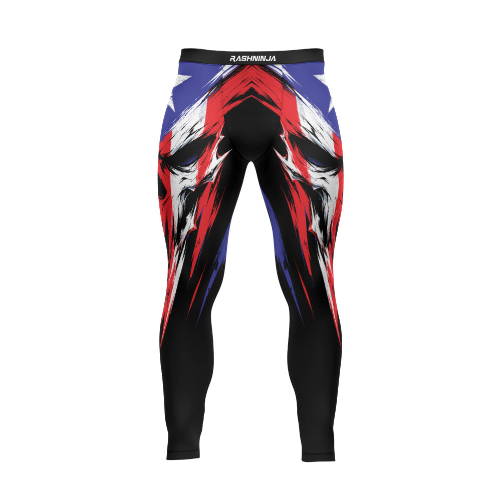 Rashninja Patriot  Puerto Rico Flag Men's Spats