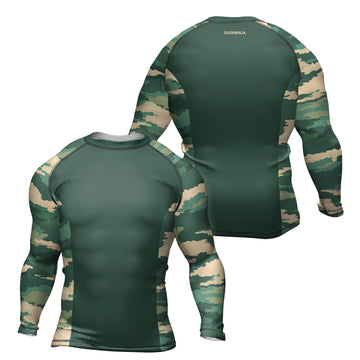 Rashninja Army Green Camouflage Men's Long Sleeve Rash Guard