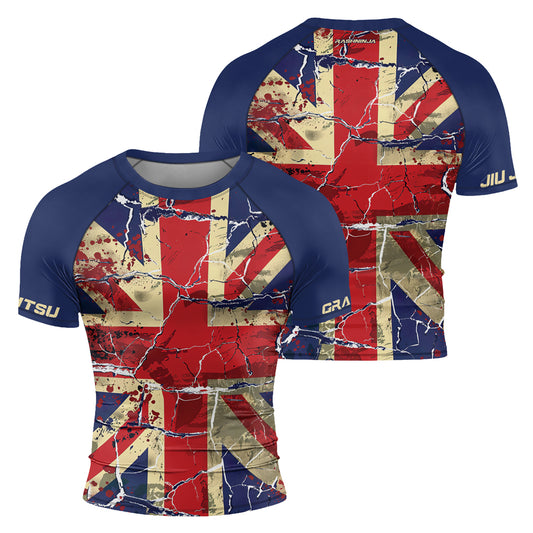 RashninjaPatriot United Kingdom Flag Men's Short Sleeve Rash Guard