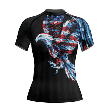 Rashninja American Eagle Patriot Women's Short Sleeve Rash Guard